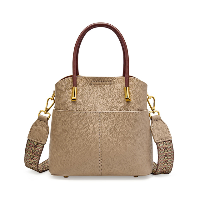 2023 Top Pebble Leather Bucket Crossbody Bag