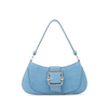 Lady Genuine Leather And Canvas Handbag Tote Bag