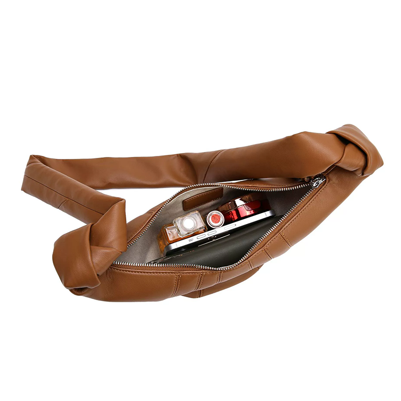 Women's Genuine Leather Minimalst Crescent Crossbody Hobo Bag-Perfectly sized for your daily essentials