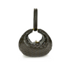 Minimalist French Hand-Woven Rhombus Pattern Handheld Crescent Bag