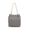 2024 New Trendy Stripe Canvas Tote Bag For lady