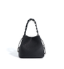 Boheme Soft Genuine Leather Woven Handle And Strap Bucket Bag For Ladies
