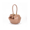 Dual Sizes Nappa Leather Apple-Shaped Concave Triangle Top Handle Shoulder Bag