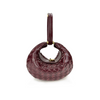 Minimalist French Hand-Woven Rhombus Pattern Handheld Crescent Bag