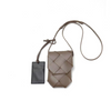 Intrecciato Leather Mini Crossbody Phone Bag with Luggage Tag