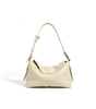 Stylish Solid Color Genuine Leather Shoulder Bag For Female