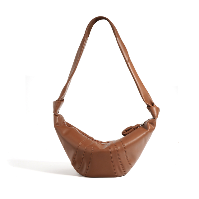 2024 Unique Elegance Genuine Leather Croissant Bag For Women