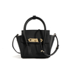 Minimalist Genuine Leather Lock Buckle Double Wing Crossbody Handbag