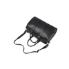 Fashion large capacity black weave weekender PU sport gym crossbody bags travel with custom printed logo