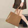 Large smooth cow leather tote bag for women