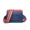 Genuine leather small crossbody bag with webbing strap