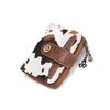 Leopard Print Sunflower Buckle Genuine Leather Multifunctional Purse