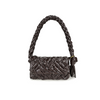 Pleated, Tasseled, Crafted Woven French Style Oil Wax Leather Crossbody & Shoulder Bag