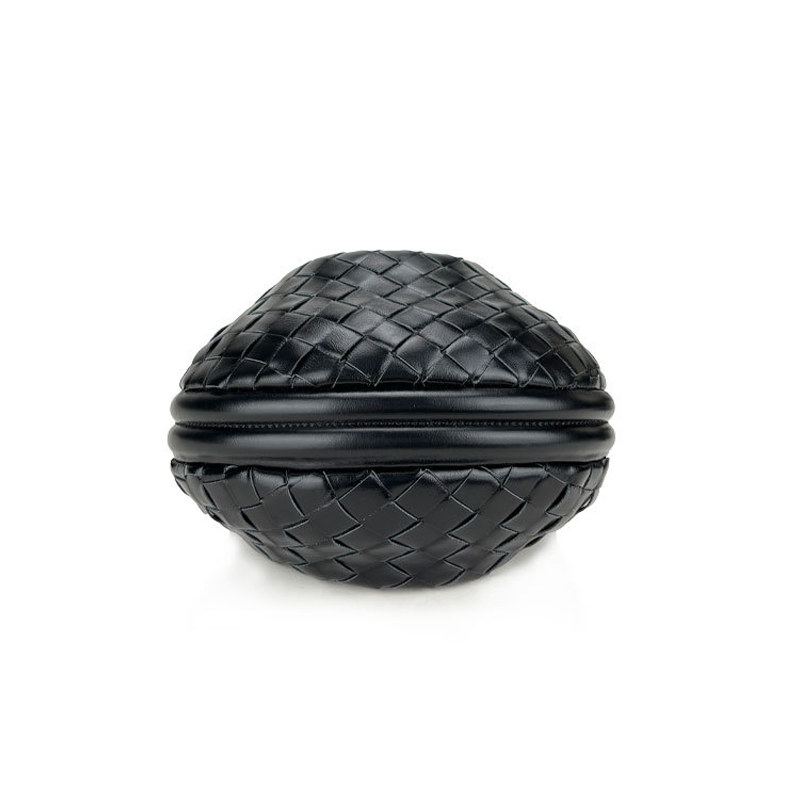 Minimalist French Hand-Woven Rhombus Pattern Handheld Crescent Bag-Handbag Bottom