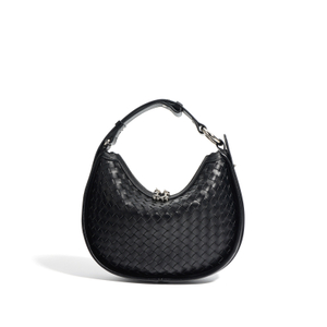 Latest genuine leather weave shoulder handbag