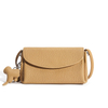Mini genuine pebble grain leather phone purse bag