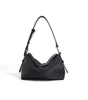 Stylish Solid Color Genuine Leather Shoulder Bag For Female