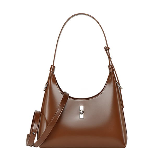 Wax Oil Leather Luxury Design Hobo Bag Crossbody Handbag