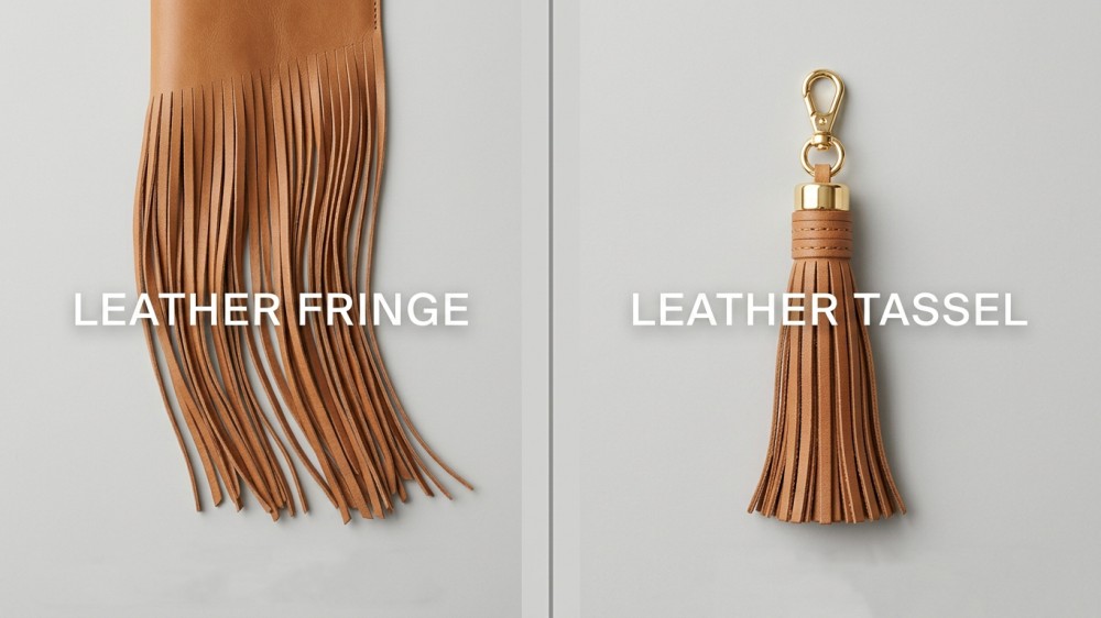 Side‑by‑side comparison of fringe and tassel