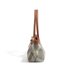 Large canvas and calf leather tote bag for lady