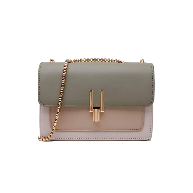 Square Minimalist Genuine Leather Lady Crossbody Bag