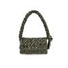 Pleated, Tasseled, Crafted Woven French Style Oil Wax Leather Crossbody & Shoulder Bag