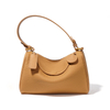 Women’s Minimalist Genuine Leather Hobo Bag With Crossbody Strap