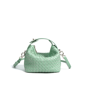 2024 Women’s Woven Genuine Leather Minimalist Shoulder Handbag