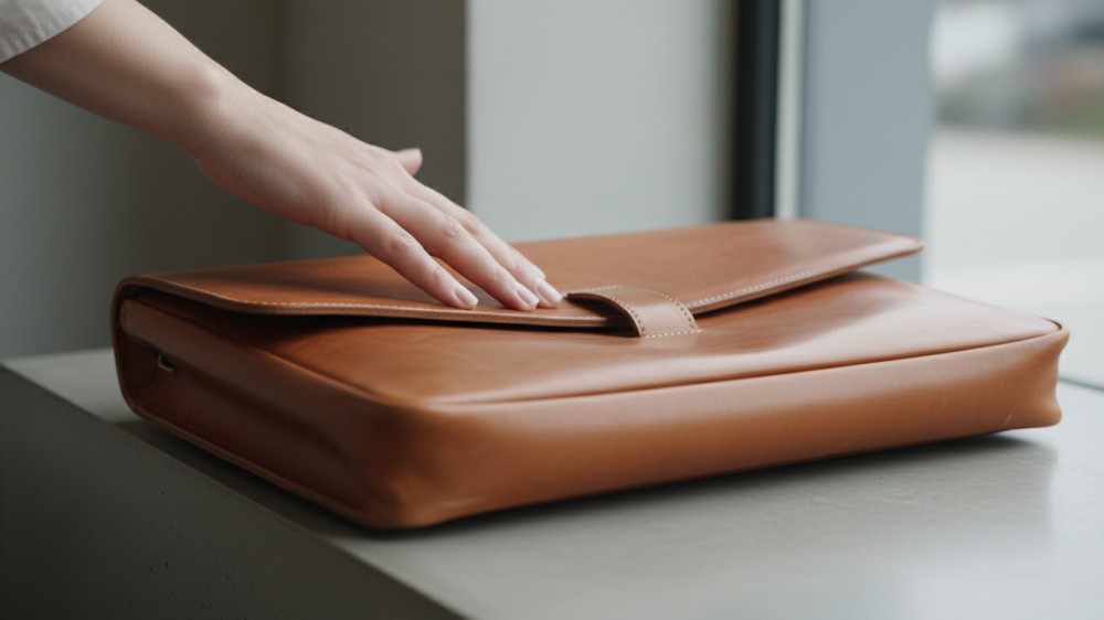 hand-feeling-the-supple-patinated-surface-of-an-italian-leather-briefcase