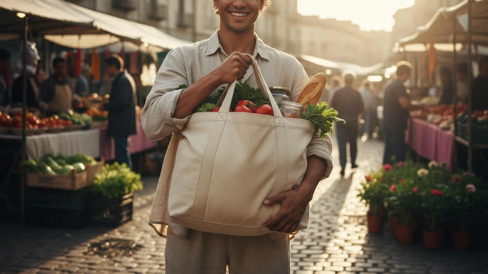 canvas-bag-carrying-heavy-groceries-outdoors