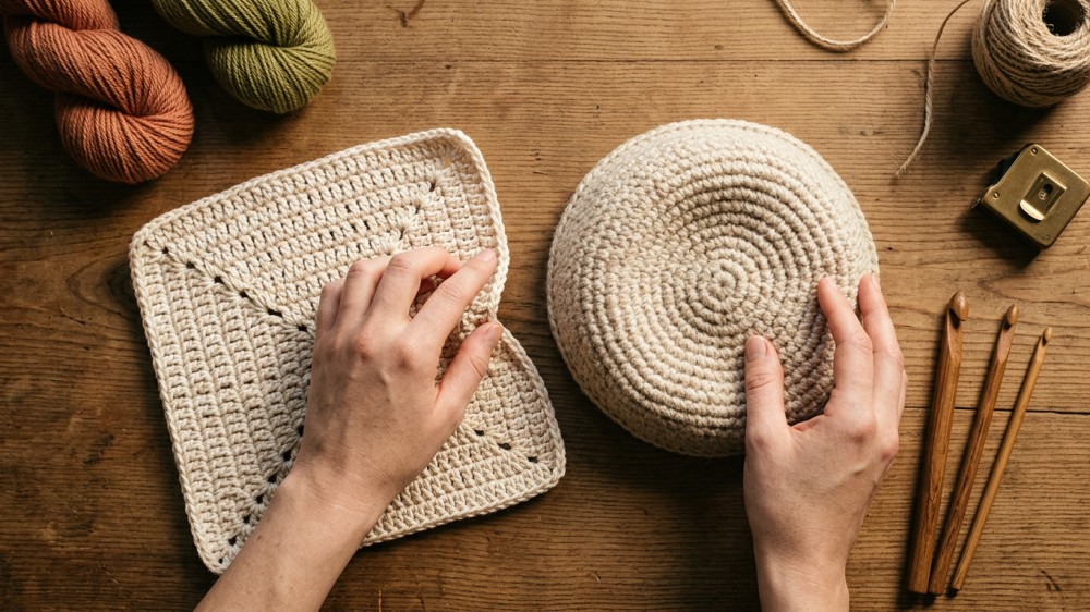 flat-and-round-crochet-handbag-bases-shown-side-by-side