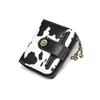 Leopard Print Sunflower Buckle Genuine Leather Multifunctional Purse
