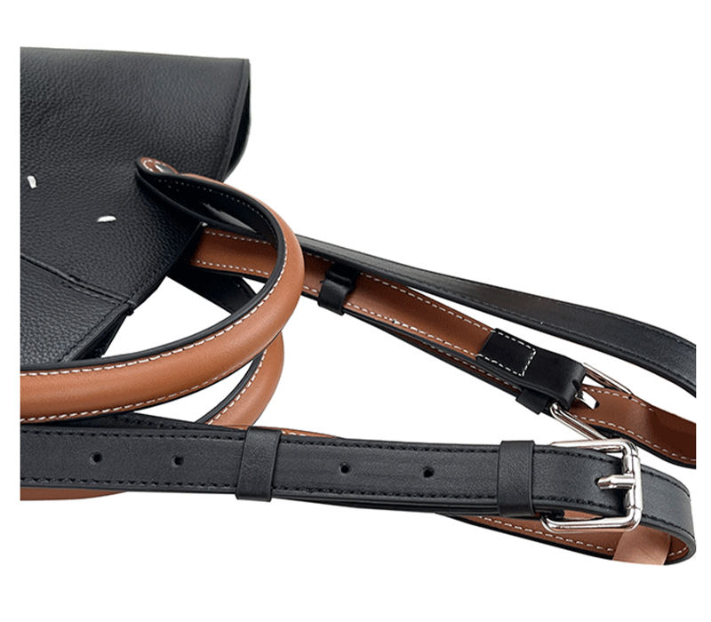 Pebbled Cowhide Sector-Shaped Top-Handle Shoulder Bag-Slender Shoulder Strap
