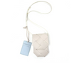 Intrecciato Leather Mini Crossbody Phone Bag with Luggage Tag