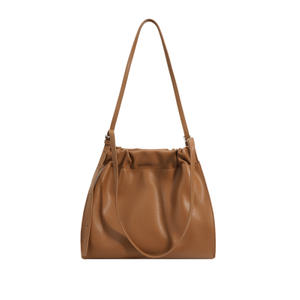 2024 Genuine leather ruched minimalist hobo pouch