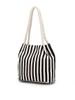 2024 New Trendy Stripe Canvas Tote Bag For lady