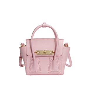 Minimalist Genuine Leather Lock Buckle Double Wing Crossbody Handbag