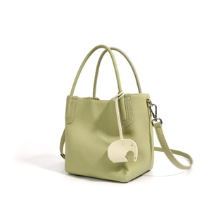 Women’s Genuine Leather Summer Minimalist Crossbody Bucket Bag