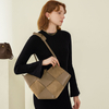 Suede leather sling tote bag women handbag