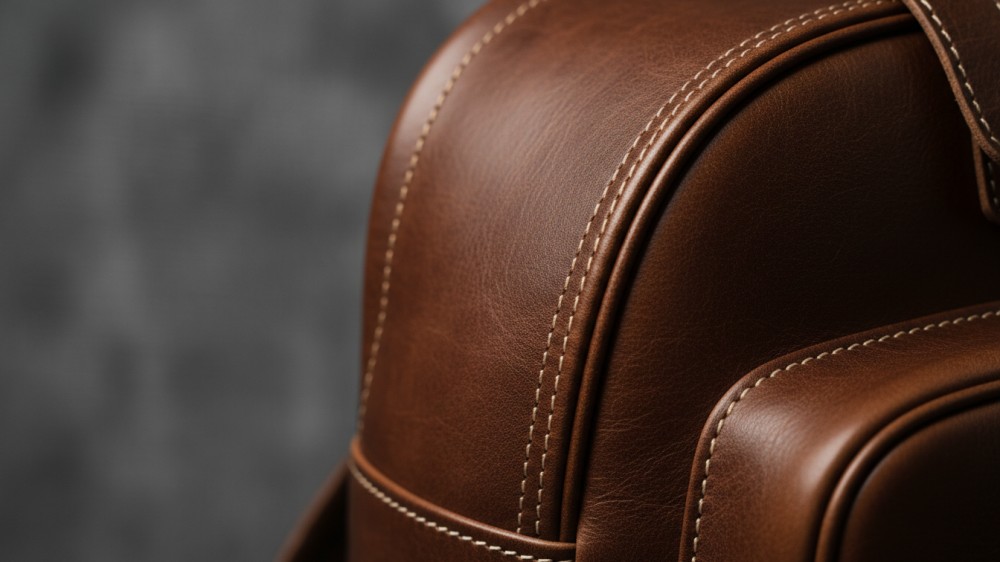 close-up-of-rich-structured-full-grain-leather-backpack