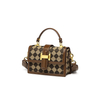 2022 stylish manufacturer custom fashion leather clutch bag checked crossbody shoulder handbag