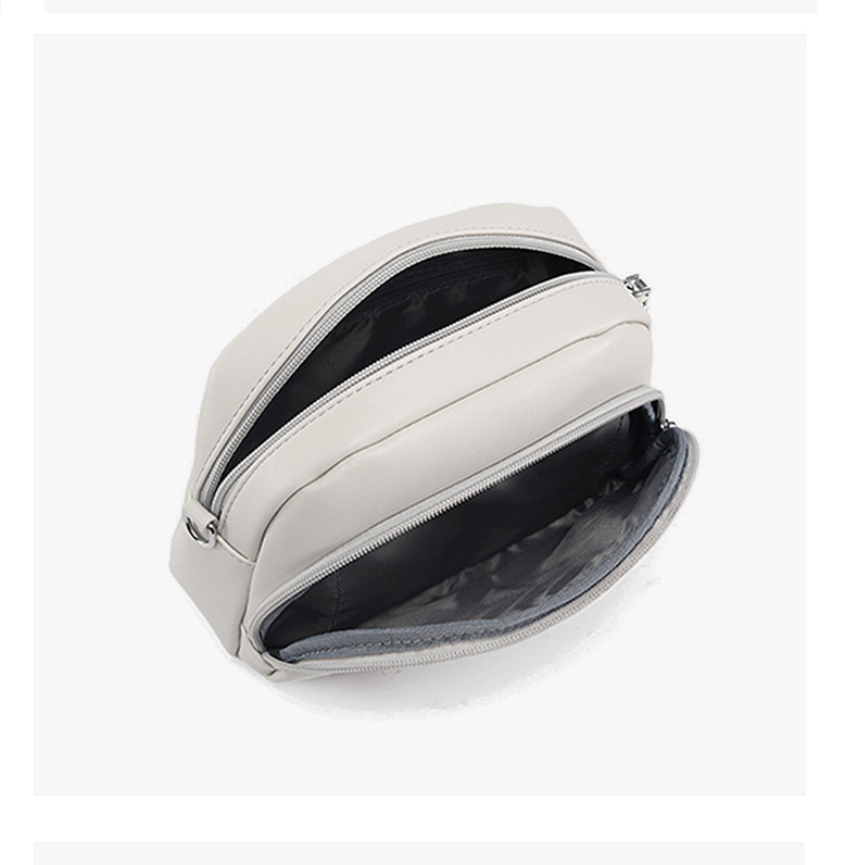 Minimalist White Mini Crossbody Baseball Handbag-Bag Interior