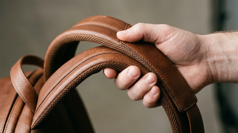 close-view-of-curved-leather-backpack-straps