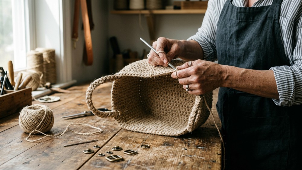 hand-shaping-a-crochet-handbag-during-assembly