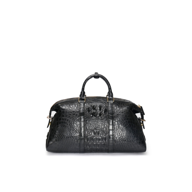 Men's Large Capacity Genuine Crocodile Leather Travel Duffle