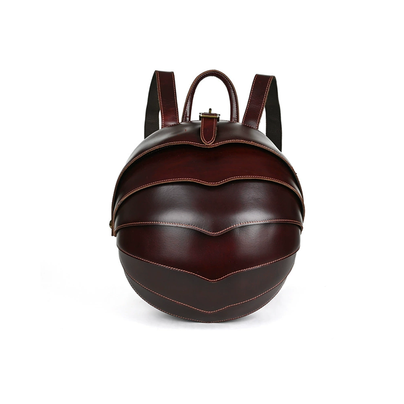 Retro Genuine Leather Beetle Men's Backpack-Beetle Armored Style