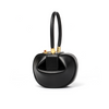 Dual Sizes Nappa Leather Apple-Shaped Concave Triangle Top Handle Shoulder Bag