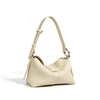 Stylish Solid Color Genuine Leather Shoulder Bag For Female