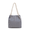 2024 New Trendy Stripe Canvas Tote Bag For lady