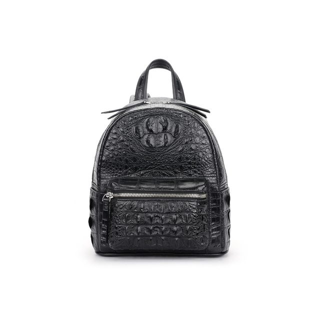Real Crocodile Leather Unisex Backpack